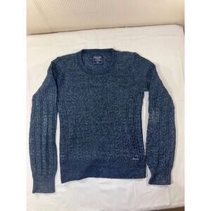 Abercrombie‎ & Fitch Women's Cable Knit Sweater Blue XS Extra Small Pullover